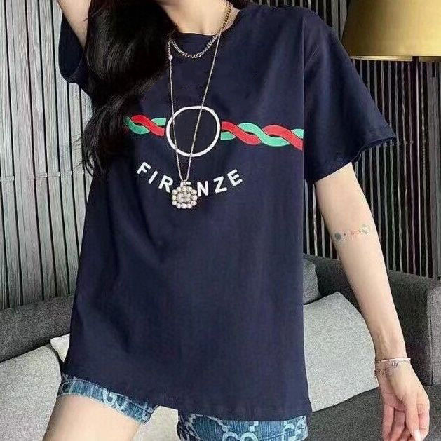 

High quality G Tees Women T-Shirt Cotton Plus size tee Womens t-shirts With Letters pure cotton Fashion clothes, White