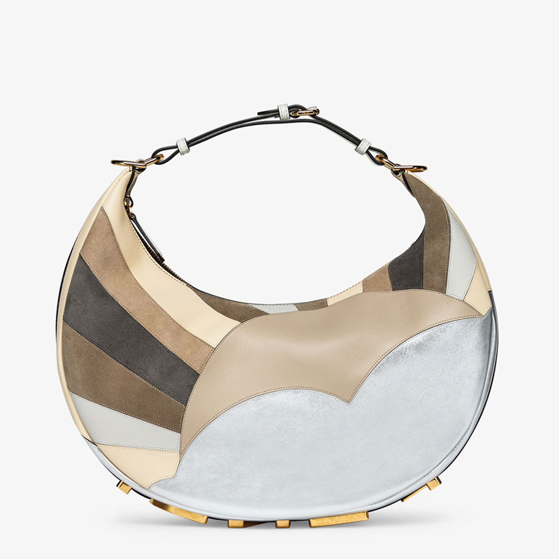 

Handbag Clutch Bag Crossbody Bags Half Moon Patchwork Color Cowhide Real Leather Letter Bottom Gold Hardware Letter Top Quality Lady Shoulder Purse, Brown