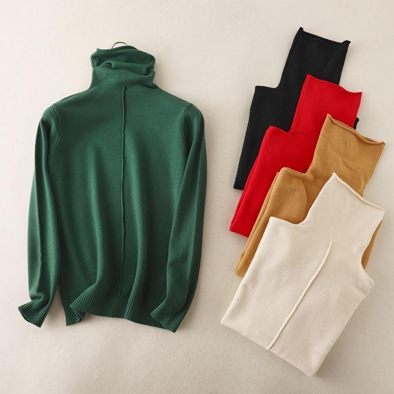 

Women's Sweaters Women Turtleneck Autumn Winter Korean Slim Pullover Basic Tops Casual Soft Knit Sweater Warm Jumper Black Olga22, Green