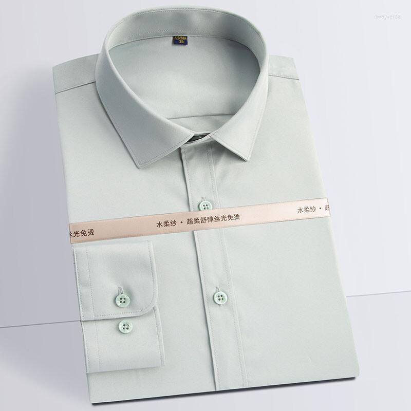 

Men' Dress Shirts Non-Iron Men Solid Smooth Long Sleeve Regular Fit Social Business Mens Formal Work Pocketless Easy Care Dway22, Sr1605