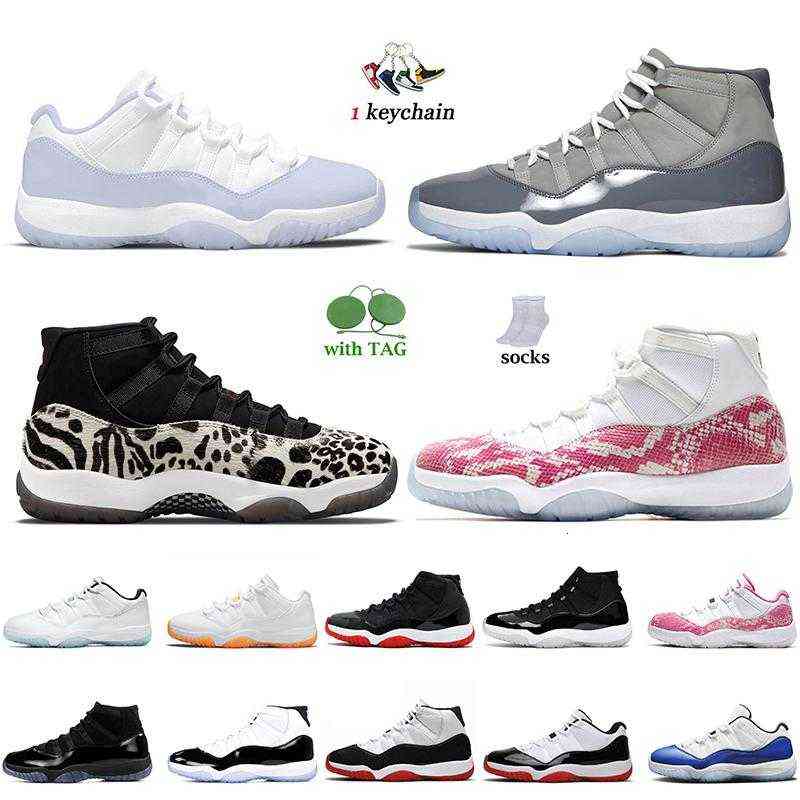 

Basketball Athletic Sport Shoes For Women Mens Jumpman 11 11s Pure Violet Cool Grey Designer Sneakers Bred Animal Instinct High Pink, D45 low navy snakeskin 36-47