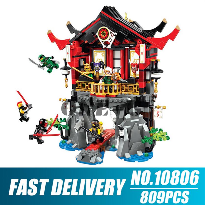 

Building blocks 10806 809pcs ninjago Series 70643 Bricks Temple of Resurrection include figures toys for children LJ200930224L