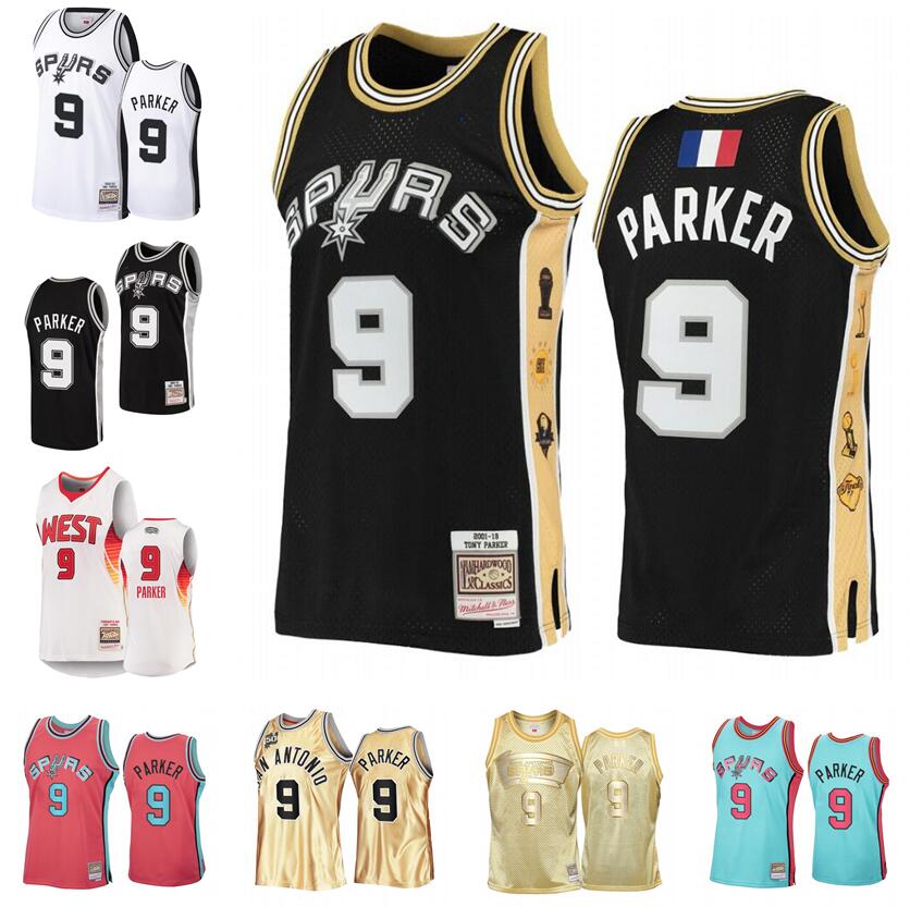 

Stitched Tony Parker basketball Jersey S-6XL Mitchell & Ness 2001-02 14-15 Mesh Hardwoods Classics retro version Men Women Youth jerseys, Stitched jersey