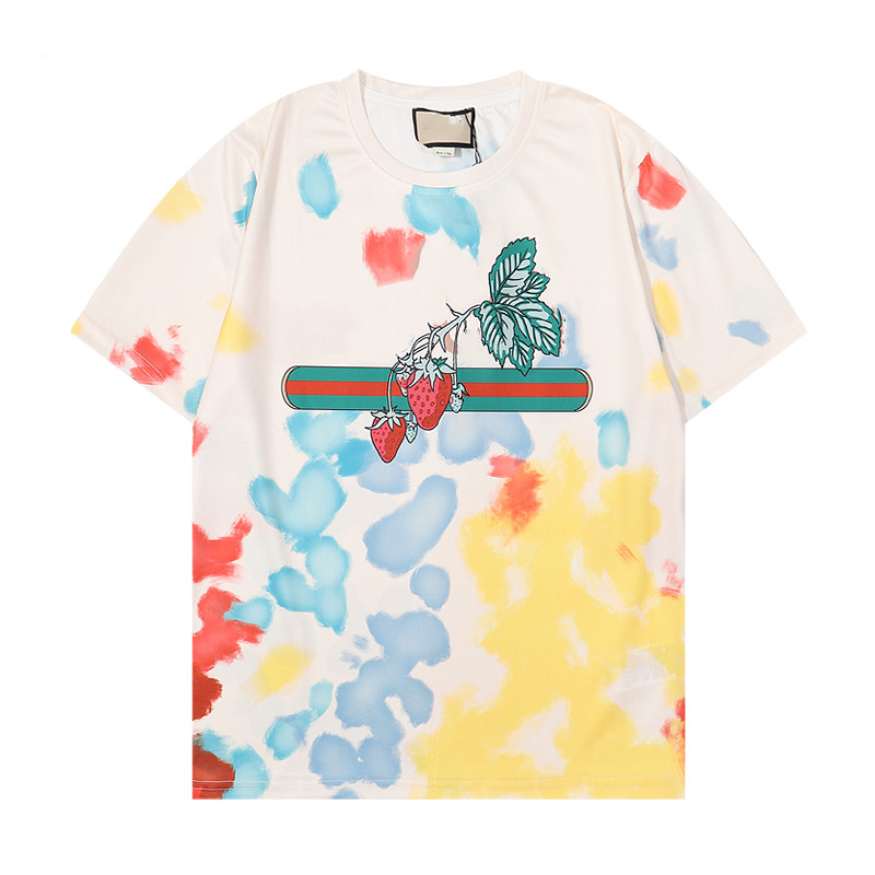 

Fashion trendy brand Floral Logo Print Women's T-Shirt Loose Small Round Neck High Quality, Apricot