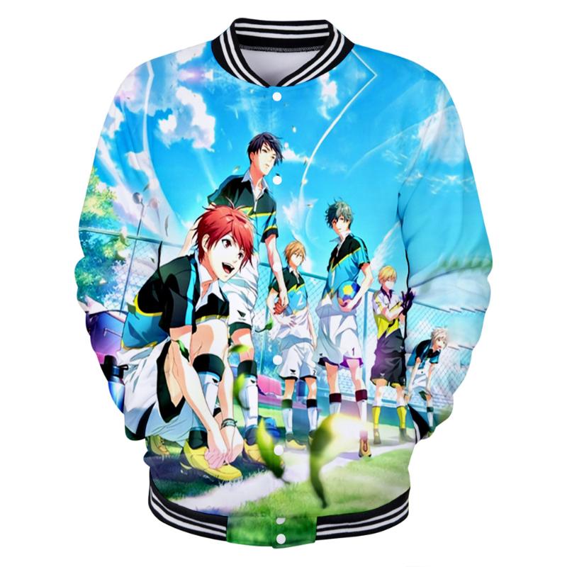 Vestes pour hommes Harajuku Style Futsal Boys 3D Casual Veste de baseball à manches longues Femmes Vêtements Mode Kpop TopsMen