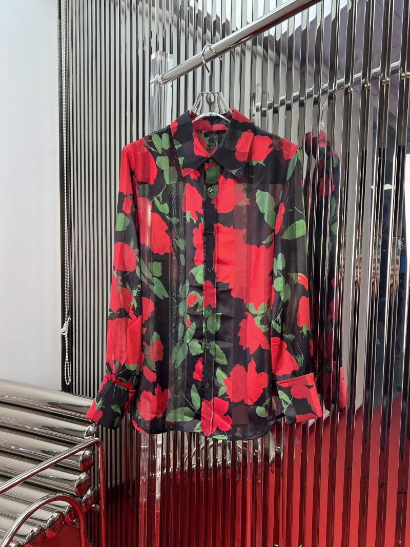 

Women' Blouses & Shirts Women Fashion Long Sleeve Sexy Rose Shirt 0615Women