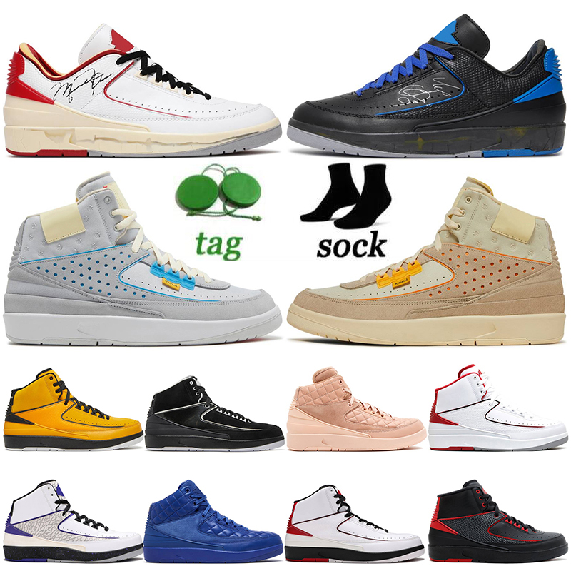 

Top Quality 2022 Jumpman 2 2s Basketball Shoes Low Black Varsity Royal Offs White Varsity Red Union x Grey Fog Rattan Jorden2s Infrared 23 Concord Trrainers Sneakers, Union rattan 40-47