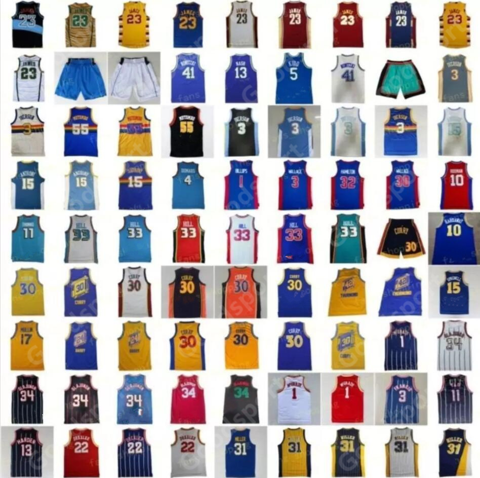 

Mitchell and Ness Basketball Iverson Jersey Williams Bibby GARNETT Mcgrady johnson hardway Kemp Rodman Pippen Johnson Stockton Barkley Olajuwon EWING AAA, Men