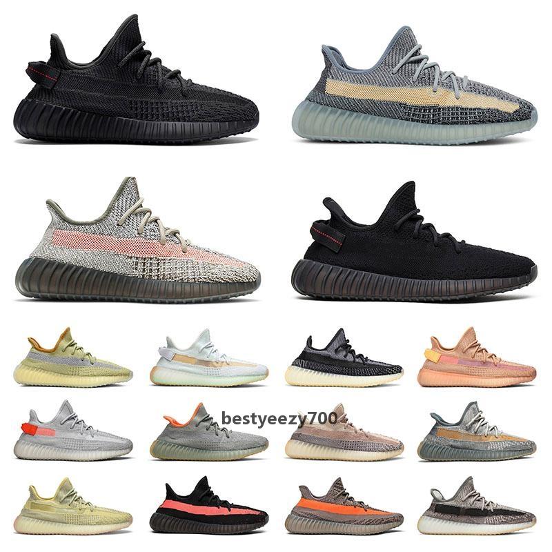 

2021 Gift With Box Men Women Running Shoes Cinder Ash Stone Pearl Blue Israfil Tail Light Black soJ''yeezies''yezzies''350 v2 boosts kanyes, B22 black red 36-48