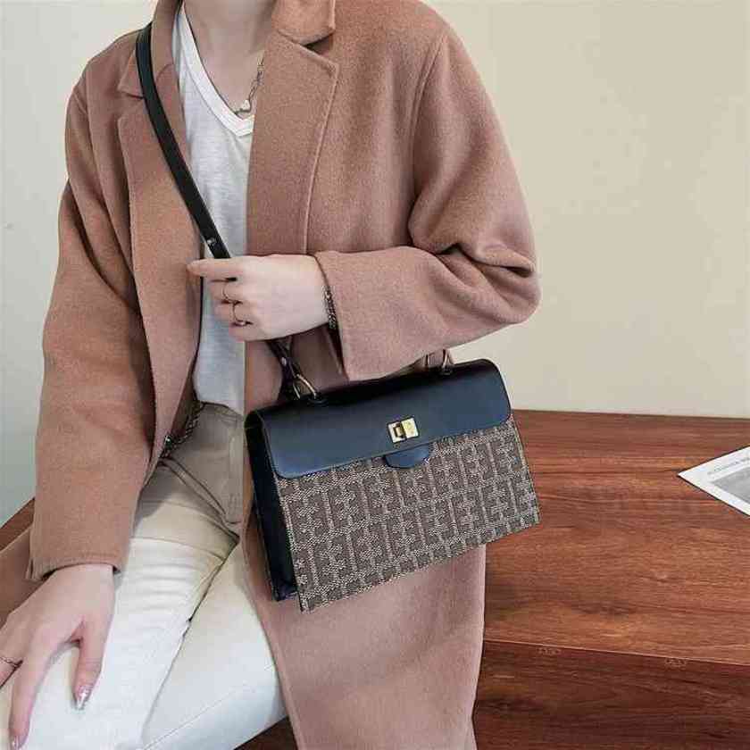 

20% off sitewide 2022 Top Design Luxury Bags Texture foreign style women's bag high-capacity handbag version versatile messenger briefcase, Black