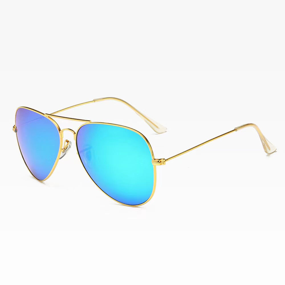 

Design Brand Sunglasses for men women square Half frame Pilot sun glasses classic Good Quality Fashion metal Oversized vintage female male UV400 with leather case