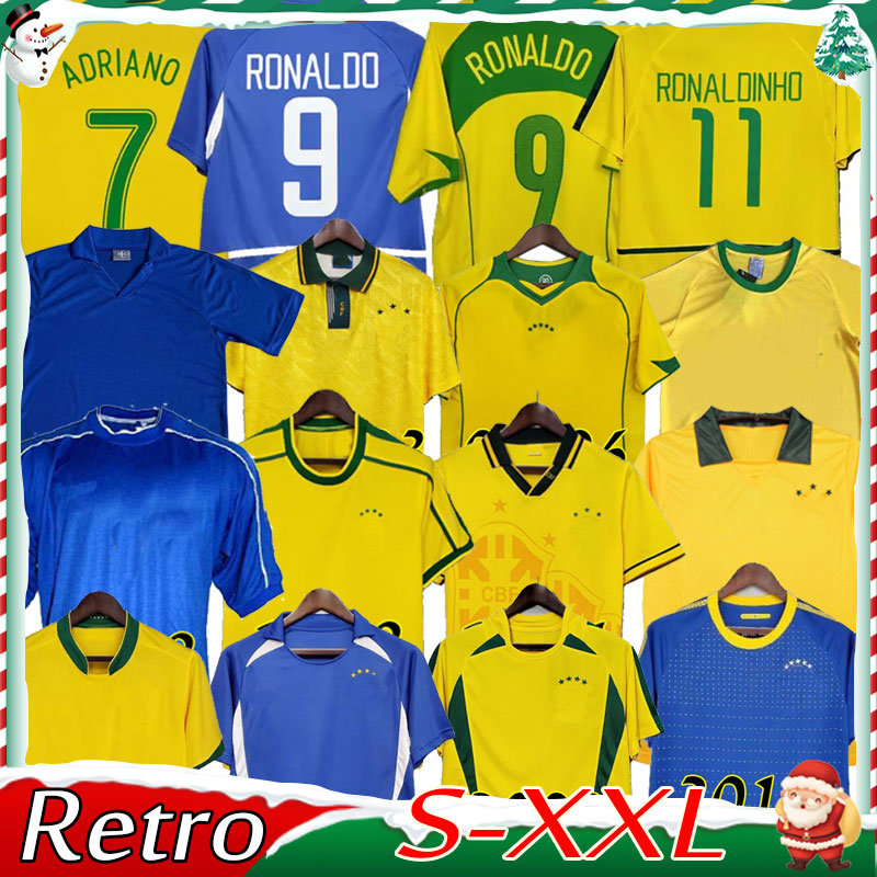 

retro Brasil 2002 2004 1994 2006 1982 1998 1957 Ronaldinho retro soccer jerseys Romario BraziLS RIVALDO camisa de futebol shirt 2010 KAKA