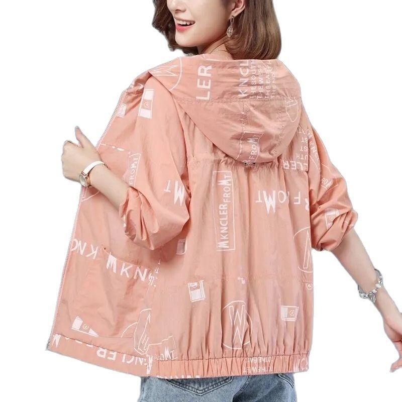 

Women's Jackets Ice Silk Sunscreen Clothing 2022 Anti-Ultraviolet Breathable Thin Coat Middle-Aged Mother Loose Cardigan ClothingWomen's, White