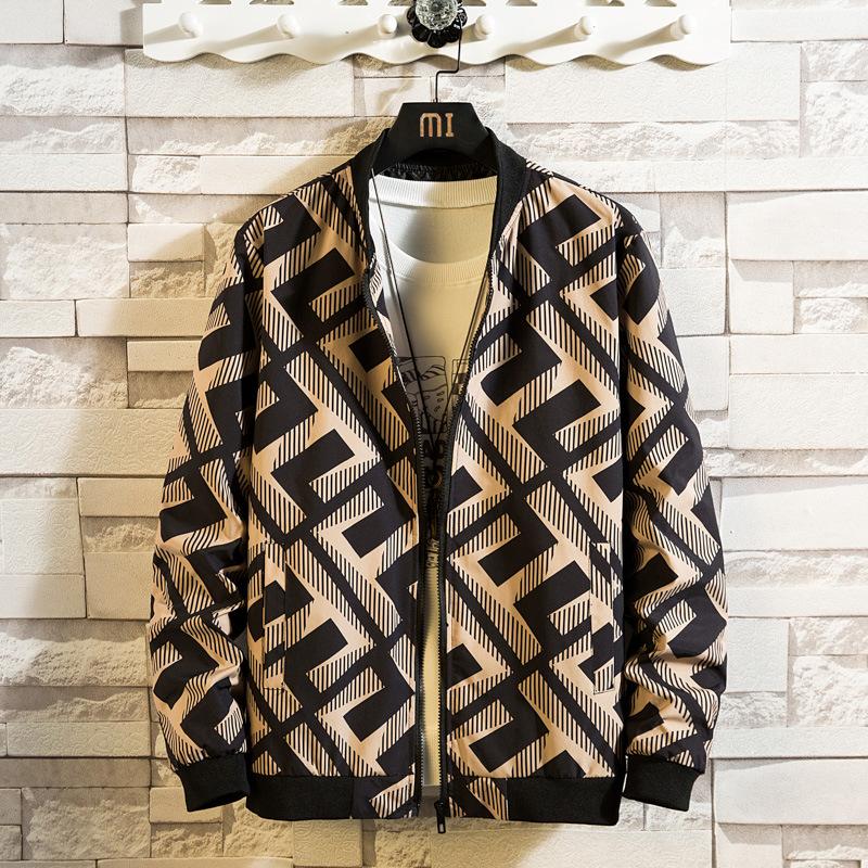 

Men's Jackets Men Clothing 2022 Spring Stand-up Collar Baseball Uniform Jacket Trend Fashion Printing Loose Casual, Black;brown