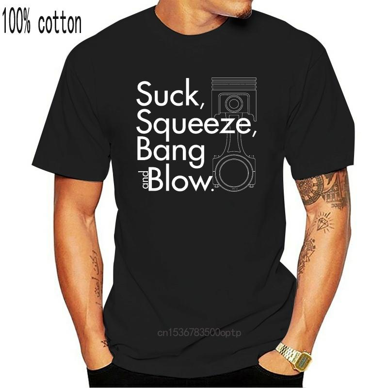 

Men's T-Shirts Summer Cool Men Tee Shirt Funny Car Guy T-shirt - Piston Engine Combustion Mechanic T-shirtMen's, Bluemenx842043