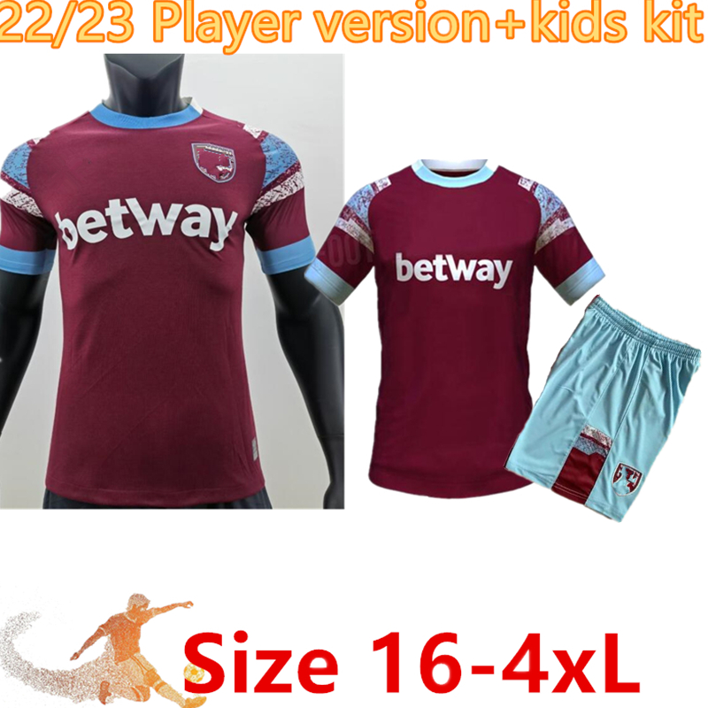

22 23 West Hams BOWEN RICE Soccer Jerseys United BENRAHMA LANZINI ANTONIO YARMOLENKO NOBLE FORNALS DAWSON Vlasic SOUCEK 2022 Jersey Football Shirt Men, Adult