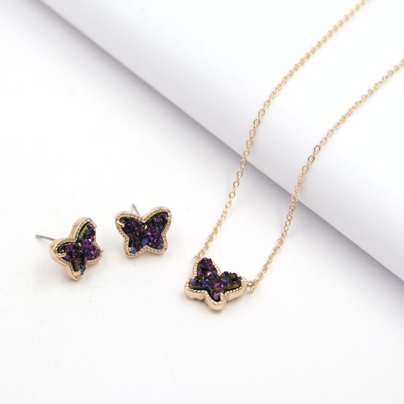 

Chains 2022 Butter Fake Resin Druzy Chorker Necklace For Women