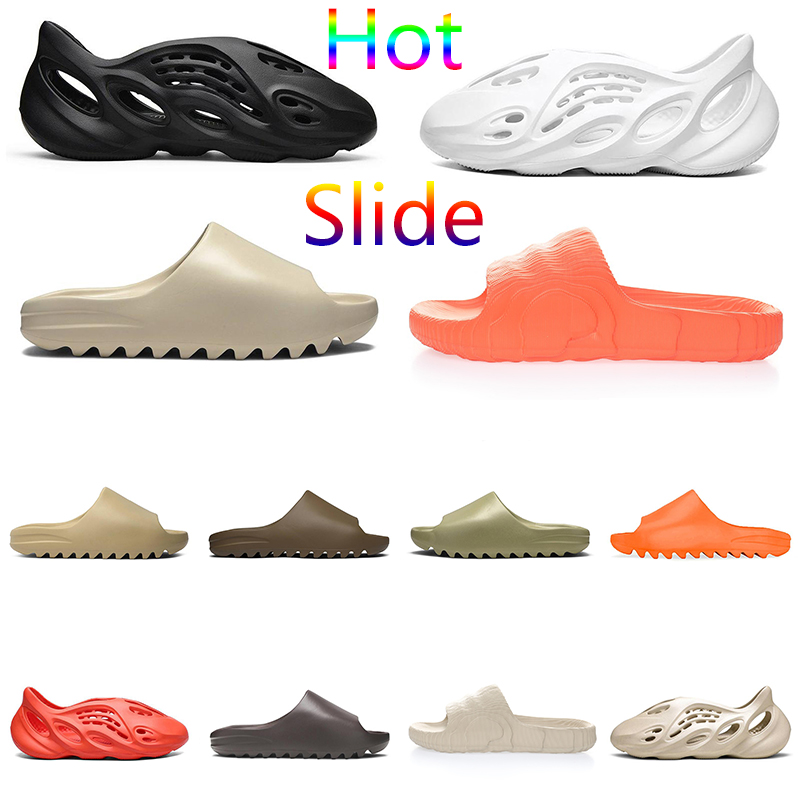 

Slides sandals Men Foa Runner Slippers Sneakers Shoes Black White Bone Core Red Orange Summer Resin Flat Men Women Designer Beach fashion Trainers