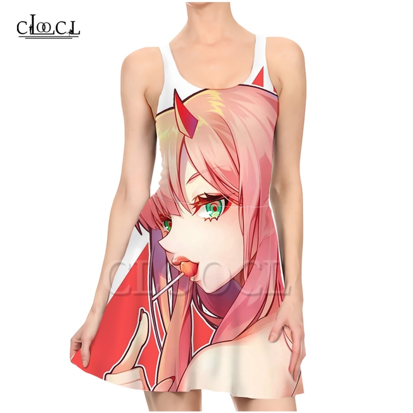 

Anime Darling In The Franxx Zero Two 3D Print Women Casual Fashion Sleeveless Sexy Dress Slim Summer Round neck 220617, Dress women 1