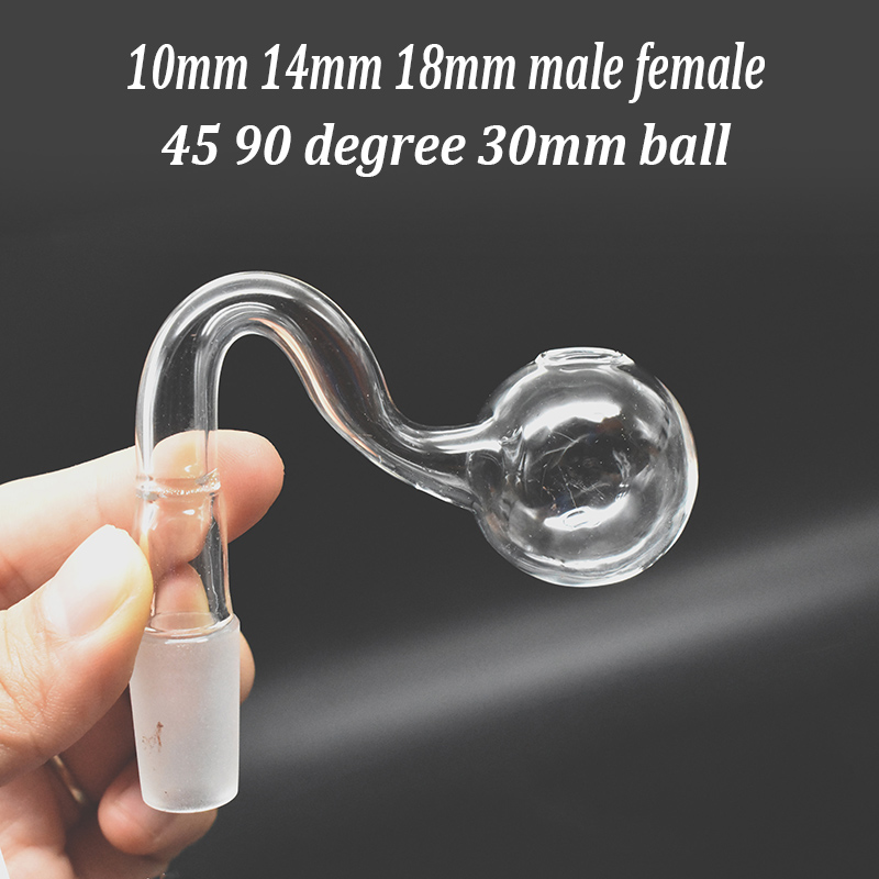 

10mm 14mm 18mm Glass Oil Bowl Adapter Thick Pyrex Glass Oil Burner Pipe Male Female Joint for Dab Rig Hookah Bong Accessories