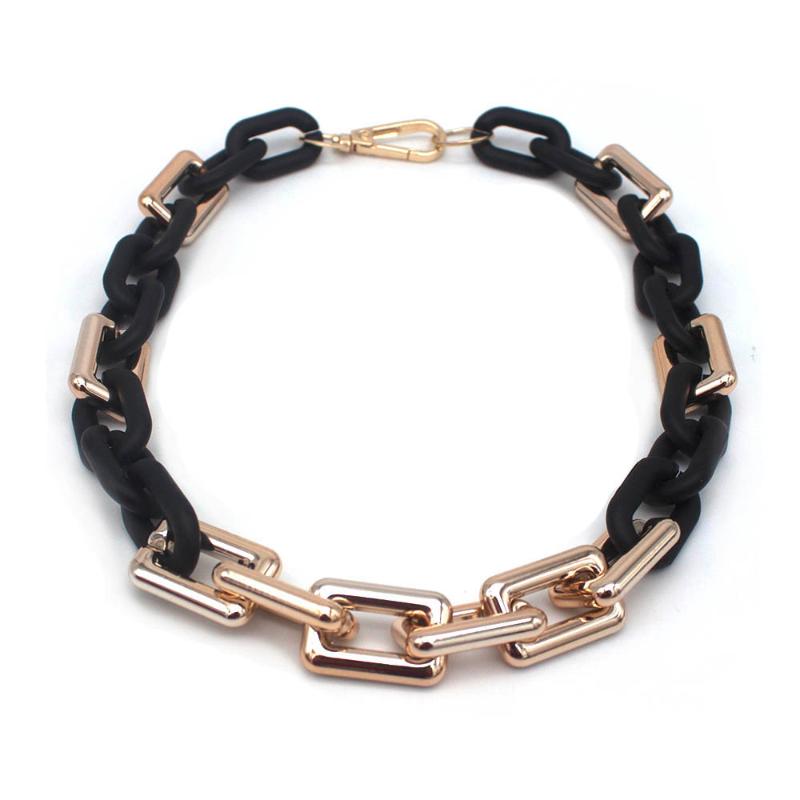 

Chokers Fashion Punk Boho Lock Wide Necklaces For Women Vintage Big Chains Necklace Golden Color Thick Chain On Neck Patchcolor JewelryChoke