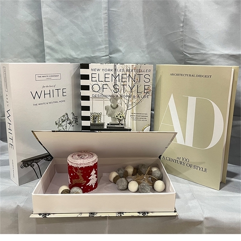 

Luxury Fake Books for Decoration Openable Simulation Book Storage Box Coffee Table Books Villa le Home Decor Shooting Props 220711