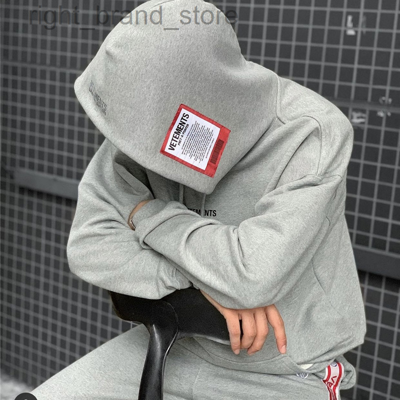 Autumn Winter 21 Vtm Simple Sticker Men's And Women's High Quality VETEMENTS Hoodie W220813