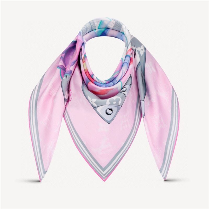 

2022 New Luxury Ladies Silk Scarf Floral Scarf Square Scarf Warm Anti-Scarf Shawl Christmas Exquisite GiftM76906