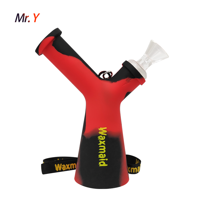 

Waxmaid 6.5 inches hookah Mr. Y Silicone Water Pipe mini dab rig stock in US local warehouse 100pcs/carton