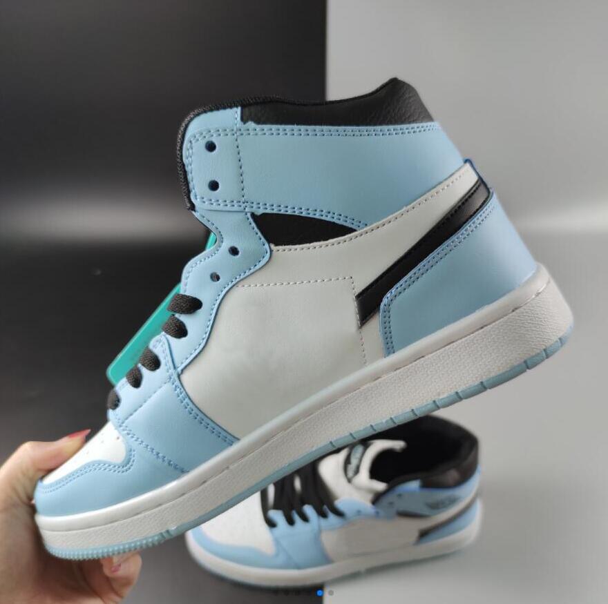 

Jumpman 1 High OG University Blue Men's and Women's Sports Shoes 555088-134, Sky blue