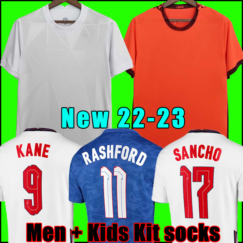 

KANE STERLING soccer jersey 2022 2023 ENGlAND RASHFORD SANCHO GREALISH MOUNT FODEN HENDERSON MAGUIRE 20 21 22 23 national football shirt men kids kit sets uniforms, Kids away + socks