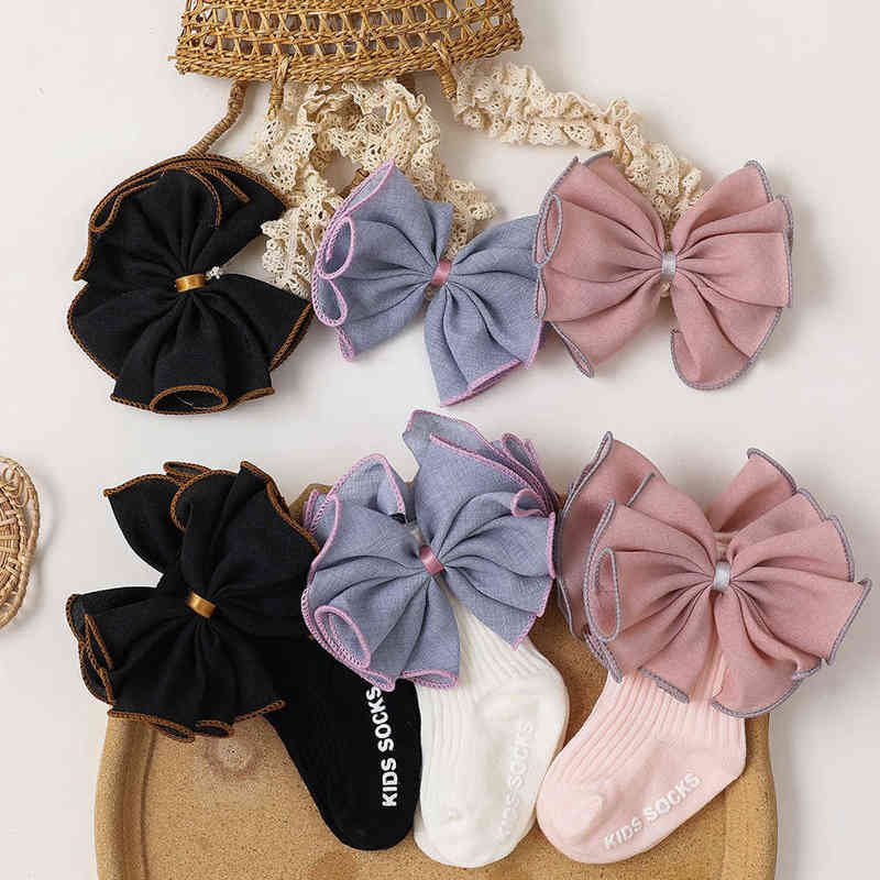 

Sweet Korean Baby Girl Boy Socks Lace Ruffle Bow Newborn Bebe Cheap Stuff Floor Anti Slip Sox Kids Infantil Clothes Accessories J220622, Pink headband