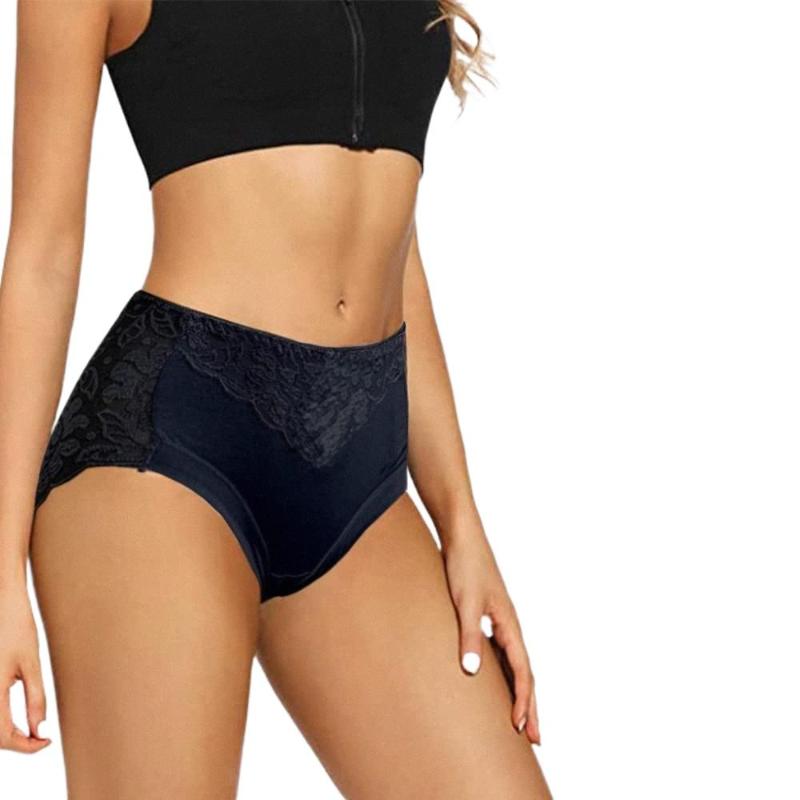 

Women's Plus Size Underwear High-waist Lace Panties Hollow Stretch Sexy Petal Pattern Breathable Home Pajamas Shaping Z7qX#Women's, Black