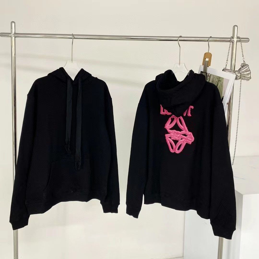 Sweatshirts de créateurs pour femmes à capuche Tops Fasion Running Sportswear Lovers Pullover Pink Pather avec lettre en trois dimensions de brod