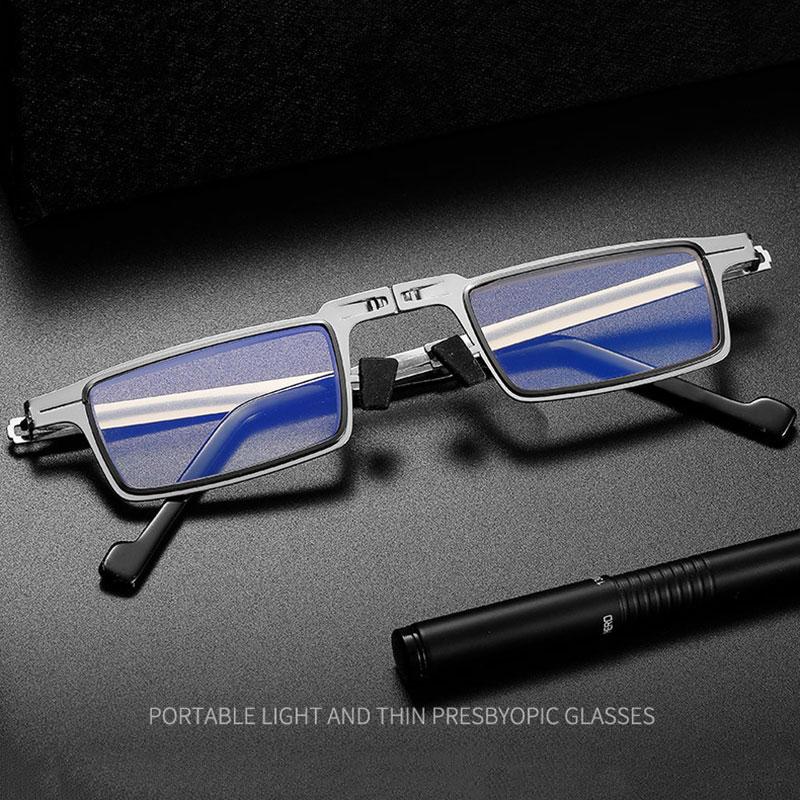 

Sunglasses Screwless Ultrathin Folding Anti-Blue Ray Reading Glasses Full Rim Spectacles Metal Frame Eyewear Men And Women StyleSunglasses