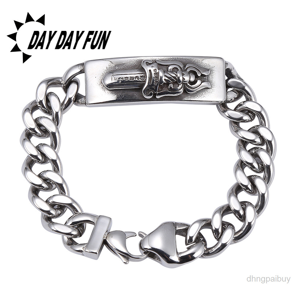 

Designer Ch Bracelet Chrome New Side Polished Titanium Steel Men's Tag Hearts Hand Chain Lover Gifts Classic Fashion Luxury Jewelry Accessories Vvi7