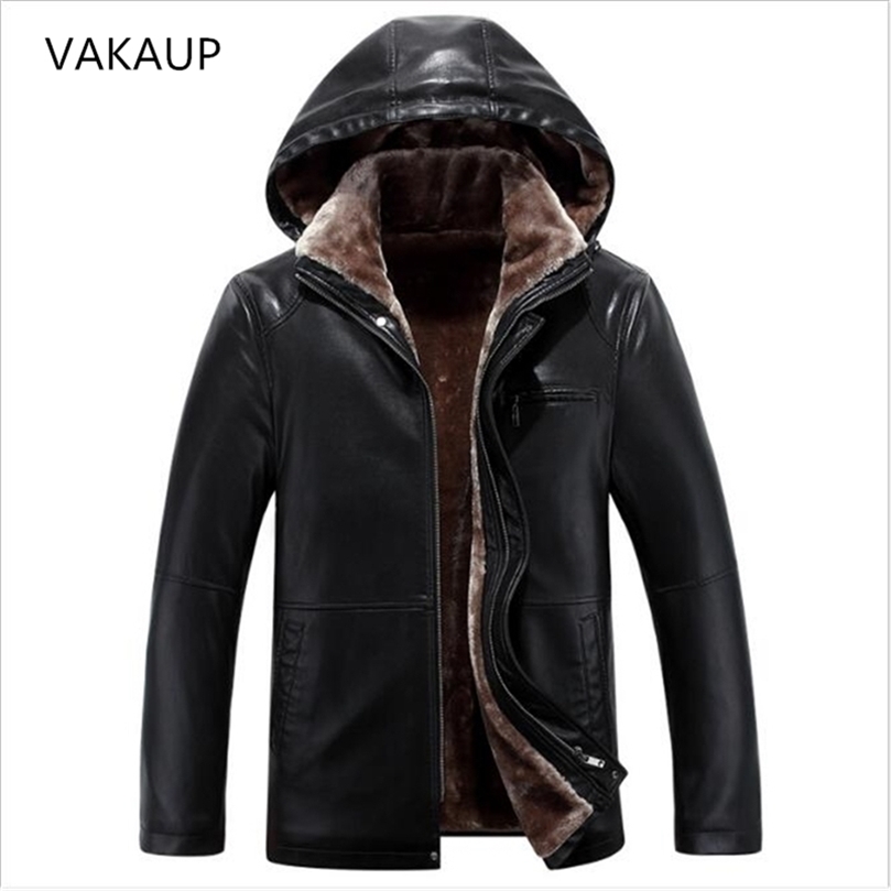 Chaqueta para Hombre Abrigos de Cuero de Oveja de Mediana Edad Cuello de Piel Abrigo Largo de Felpa Grueso para Hombre Chaqueta de Invierno Abrigo para Mantener abrigado para Hombre Chaquetas Sueltas Informales de Cuero Genuino