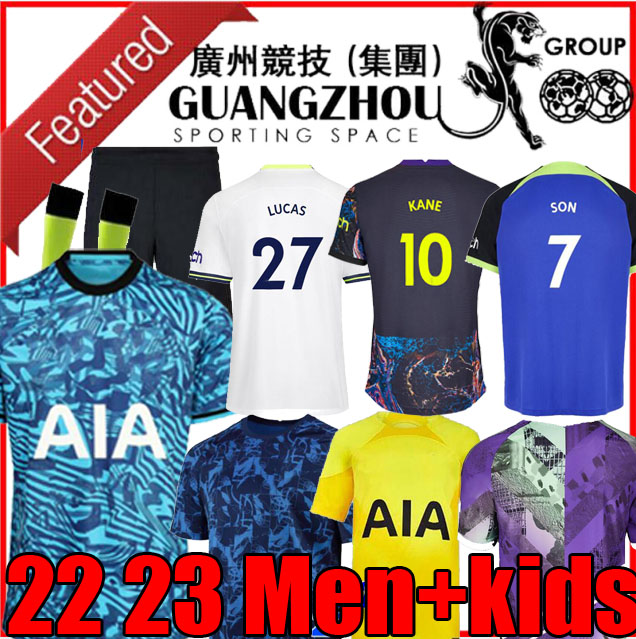 

S-4XL 22 23 KANE SON KULUSEVSKI PERISIC Soccer Jerseys HOJBJERG colorful RICHARLISON 2022 2023 LUCAS DELE SPENCE LENGLET Football kit shirt BRYAN purple Men kids sets, Away player 1