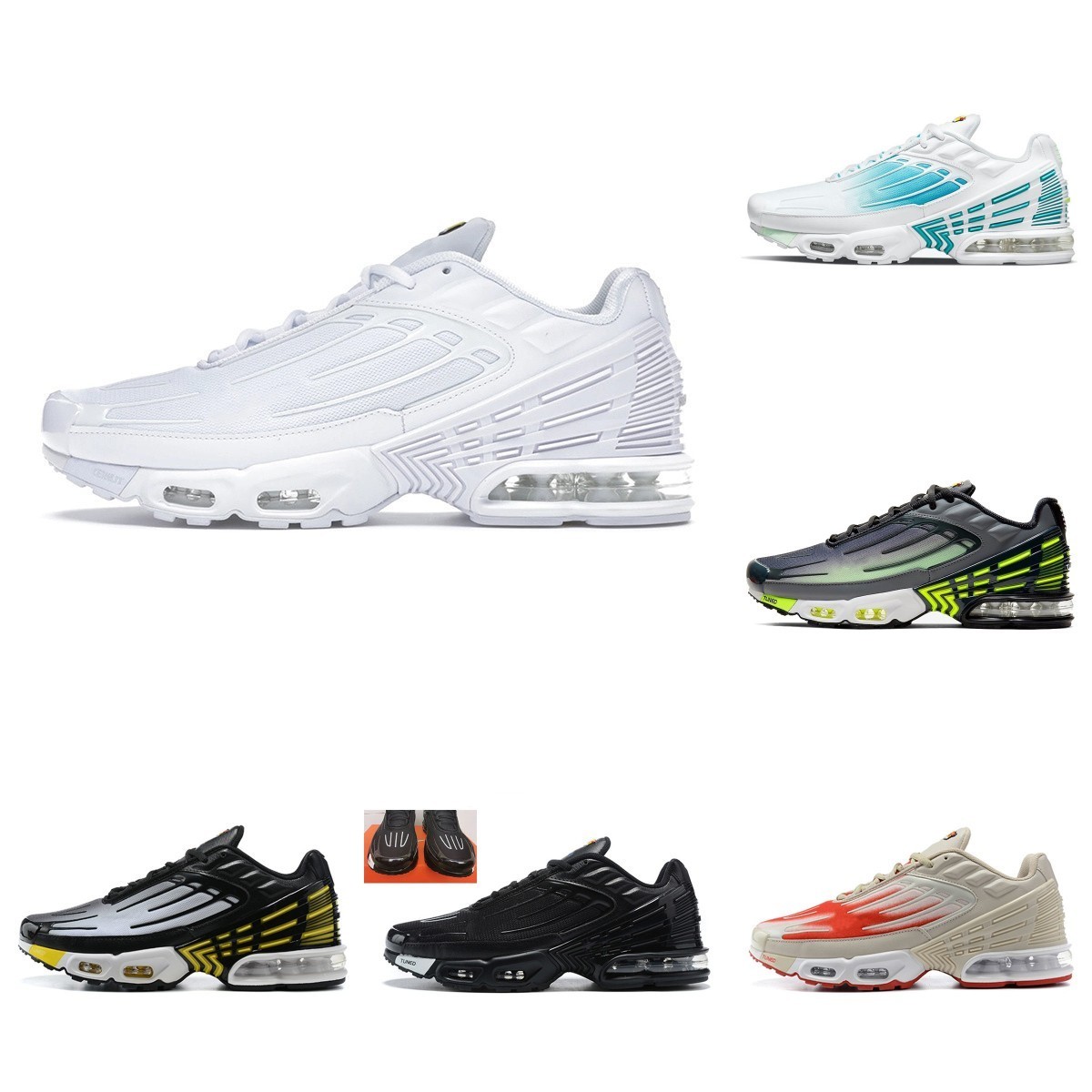 

Top Quality Tn Plus 3 Tuned III Men Sports Shoes Leather Laser Blue White Tns Requin Obsidian Hyper Violet Deep Parachute Ghost Green Triple Black Trainer Sneakers A02, Please contact us