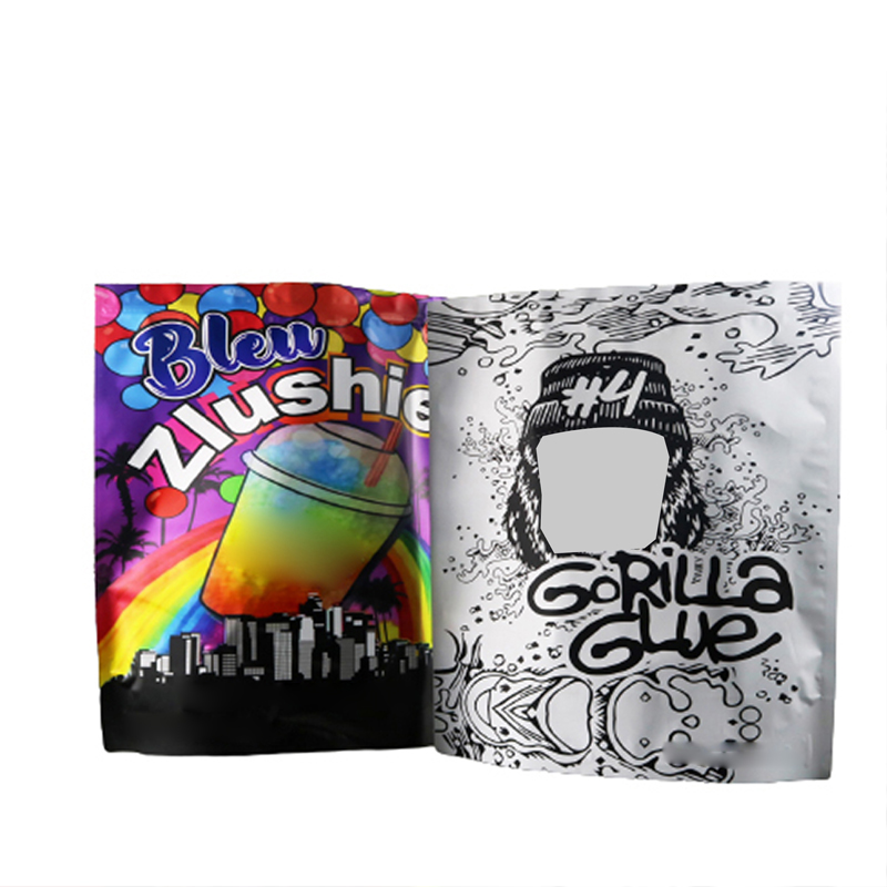 

1 Pound Stand Up Matte Zipper Mylar bags Packaging Hundred Smell Proof Child Proof 3.5g 7g 28g 1P Series for Food and Weed