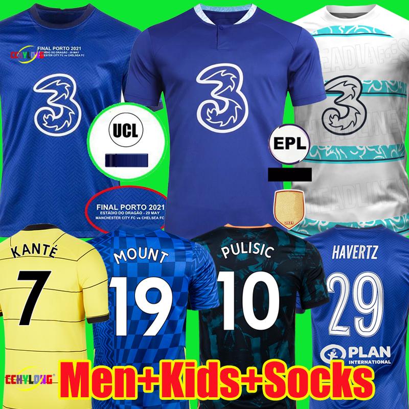 

21 22 23 Final HAVERTZ LUKAKU Soccer Jerseys PULISIC Special Champions ZIYECH KANTE CFC WERNER CHILWELL MOUNT JORGINHO 2021 2022 Football Shirt Home Men + Kids Kit, 22-23 away
