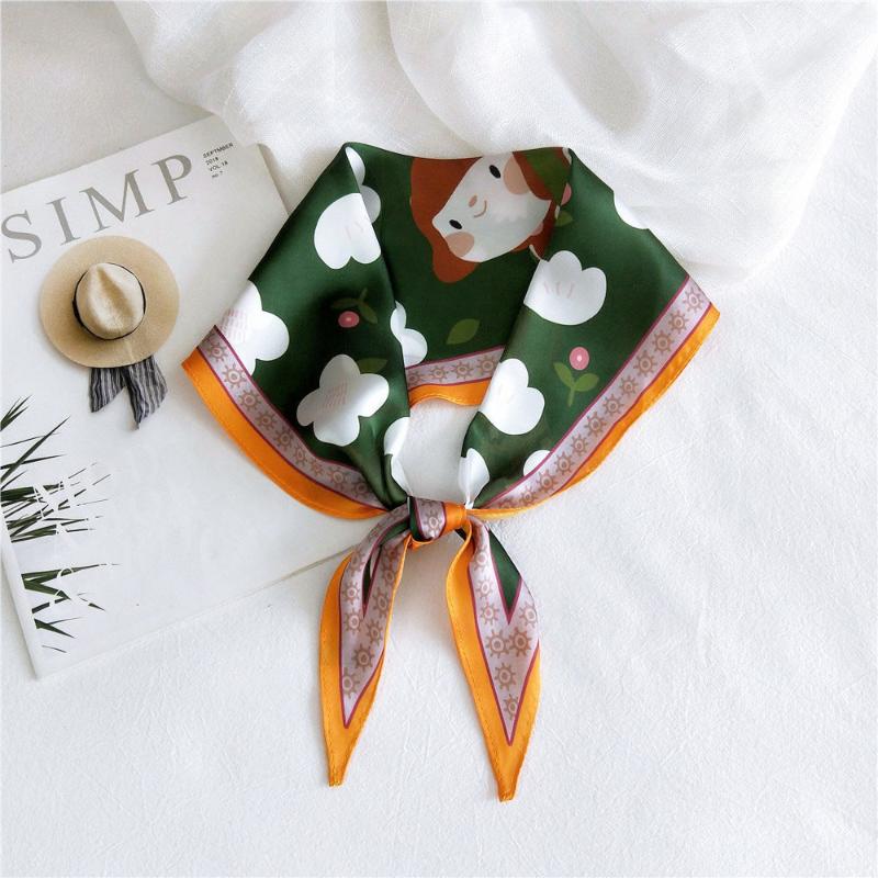 

Scarves Ladies Spring Summer Polka Dot Print Neck Scarf Neckerchief Female Hair Headband Bag Scarfs Bandanas Bandeau SJ219Scarves