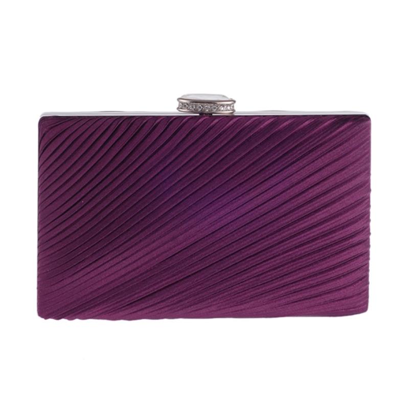 

Evening Bags Box Clutches Chain Handbag Female Shoulder Bag Fashion Purple Crossbody For Women Party Wedding Clutch PurseEvening, Black