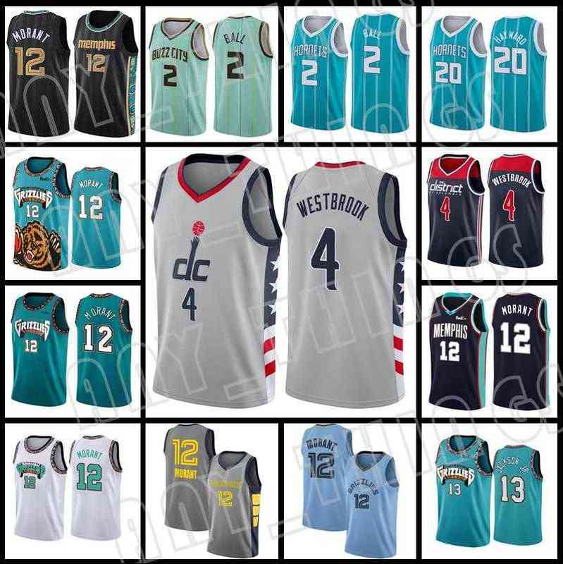 

Russell 4 Westbrook Basketball Melo 2 Ball Gordon 20 Hayward Wizard Jerseys City New Season 12 Ja Morant 75th Anniversary, Men jesery