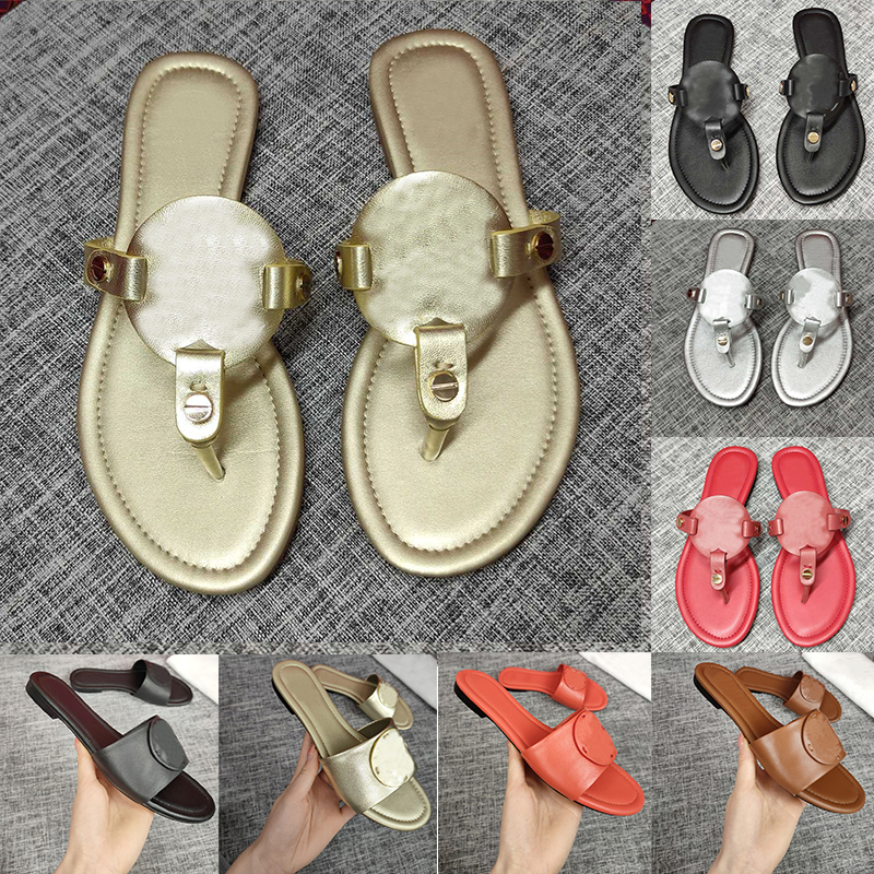 

2022 Designer Sandals For Women Ladies Hollowed out pattern Flats Low Heels Slippers Trend Luxe Tories Slides Rubber Summer Flip Flops Outdoor Beach Shoes Sliders, Flip flops-7