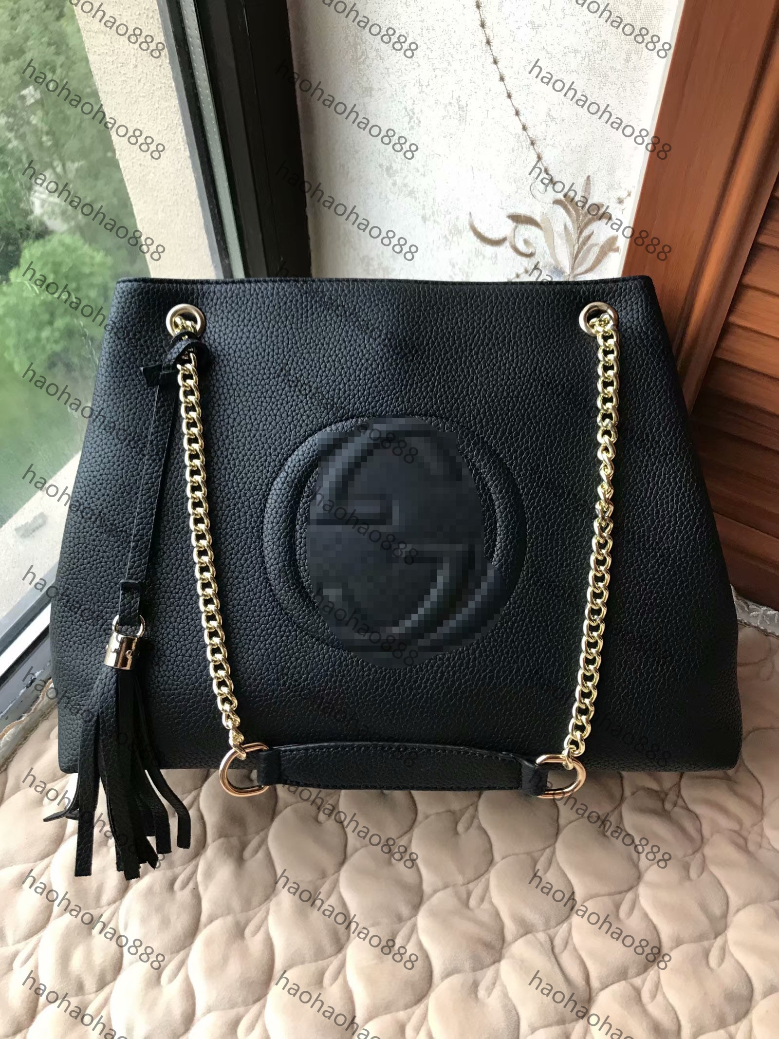 

Luxury Designer Handbag Women Gold Chain Soft Soho Shoulder Bags Embossed Luggage Shopping Bag Tassel Bags 308982 Totes GGs LVs YSLs Louiseity Viutonity VUTTONS, For shipping