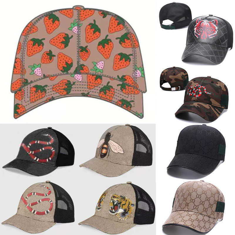 

High quality street cap fashion baseball caps man woman sports hat bee strawberry snake tiger animal adjustable ball hats 22 colors