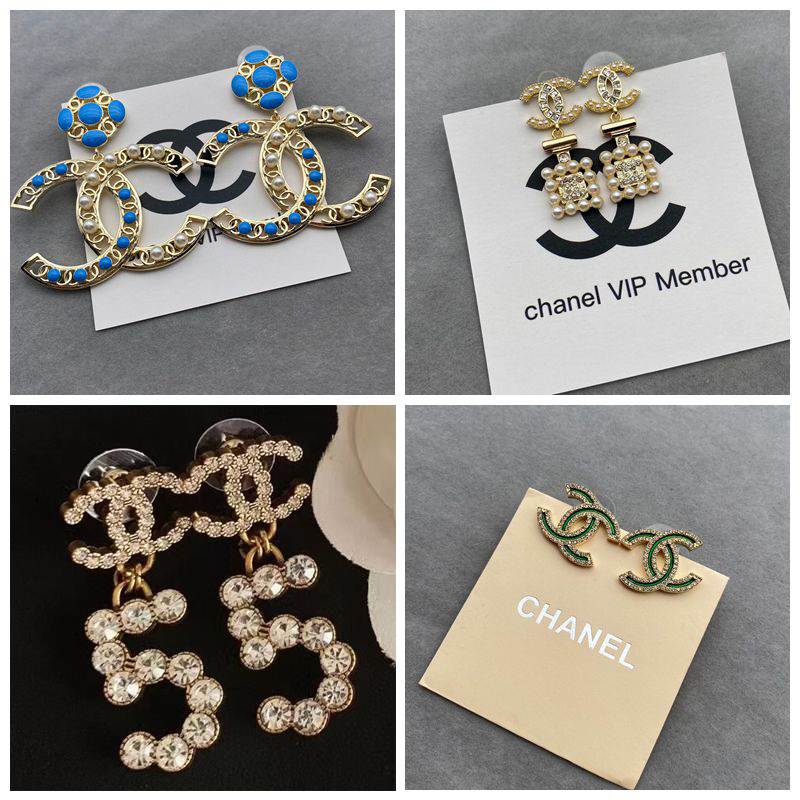 Boucle d'oreille mode pom-pom girl femmes grande lettre C boucles d'oreilles simples cerceaux pour femme avec boîte-cadeau de haute qualité B034