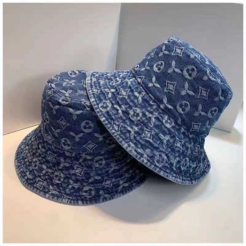 

Hot Cowboy Bucket Hat Casual Luxury Unisex Caps Women Mens Designer Hats For Street Casquette Denim Print Fitted Cap Men Beanie D2109152HL, Blue