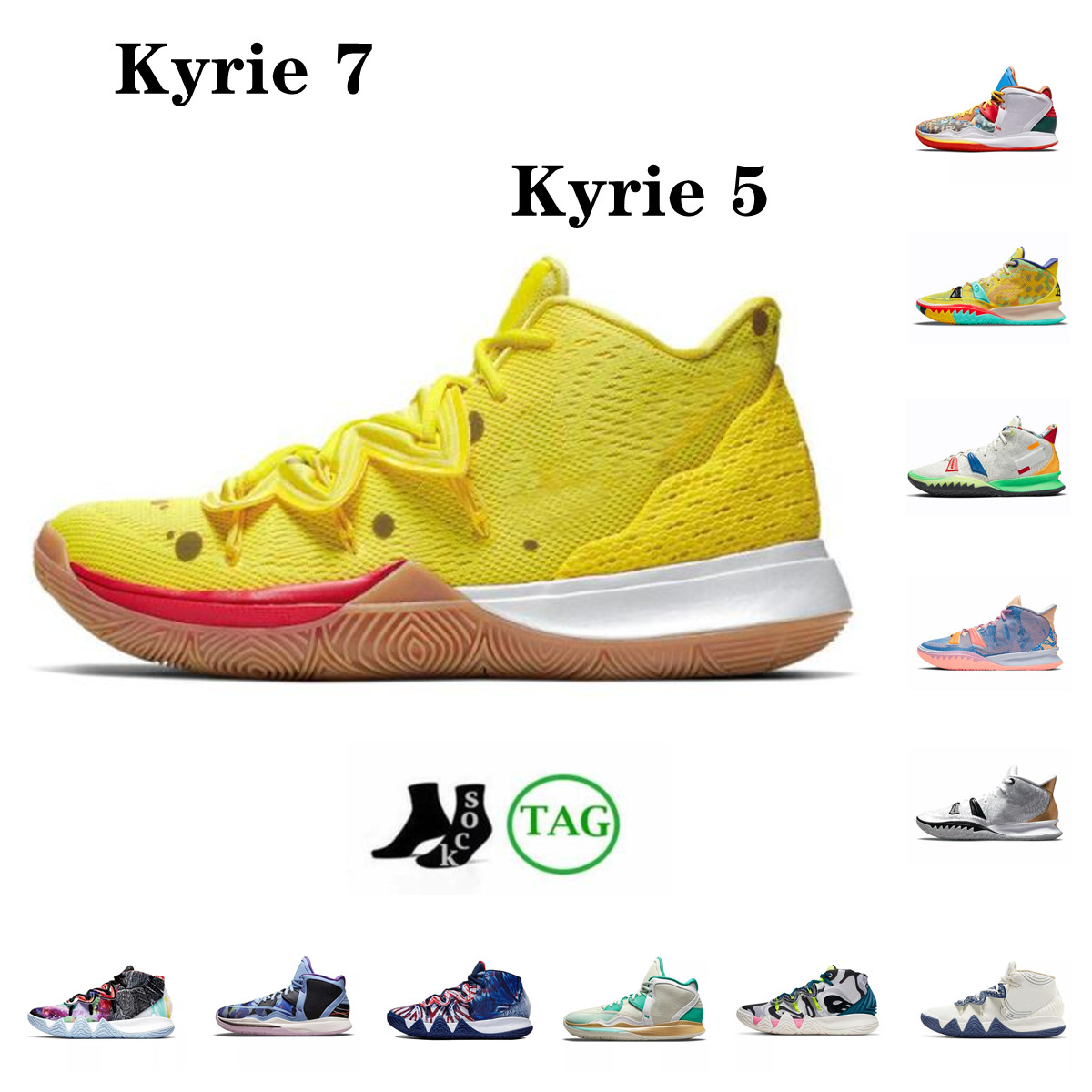 

2022 new High Quality Kyrie 7 Rayguns Outdoor Shoes Men 7S EP CNY Sisterhood PH Soundwave Creator BK Black Sports Sneakers Trainers US 8-12, Please contact us